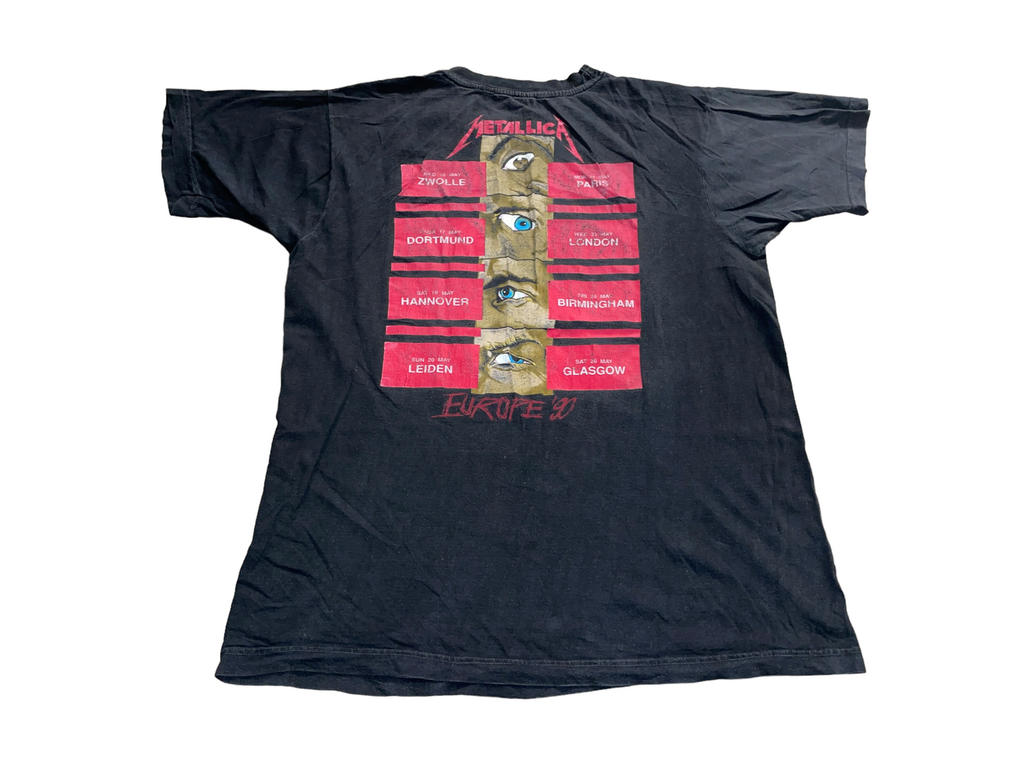Vintage 1990 Metallica Europe Tour T-Shirt