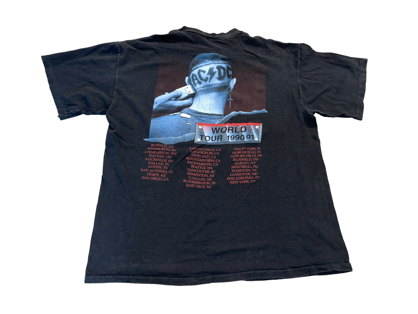 Vintage 1991 ACDC Back in Black T-Shirt
