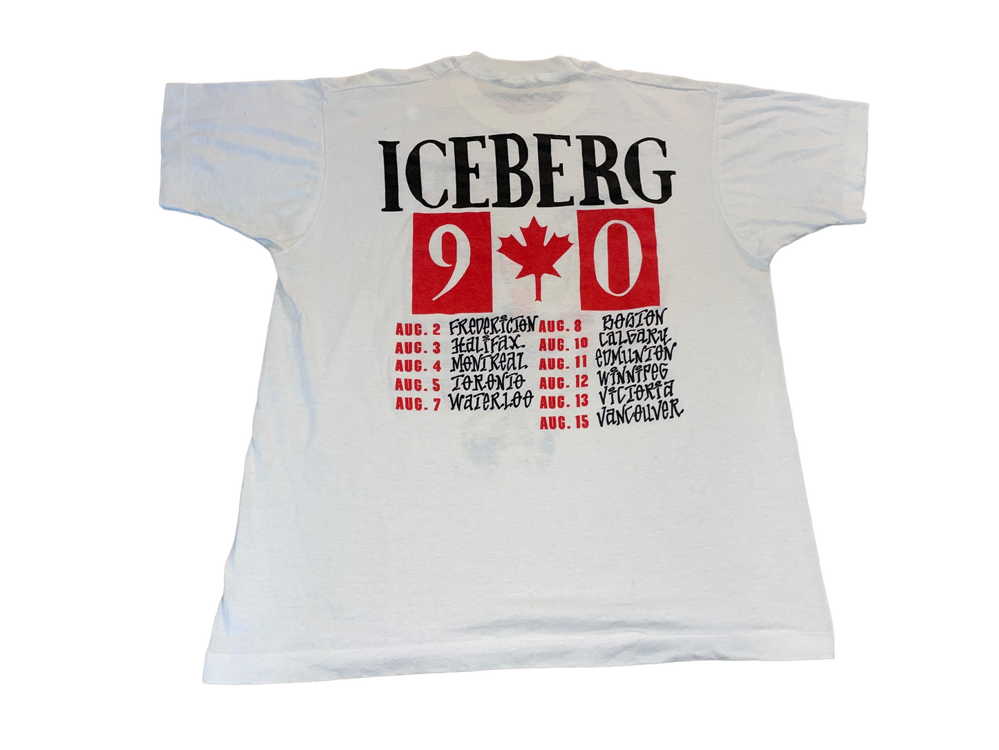 Vintage 1990 Ice-T Iceberg Canadian Tour T-Shirt