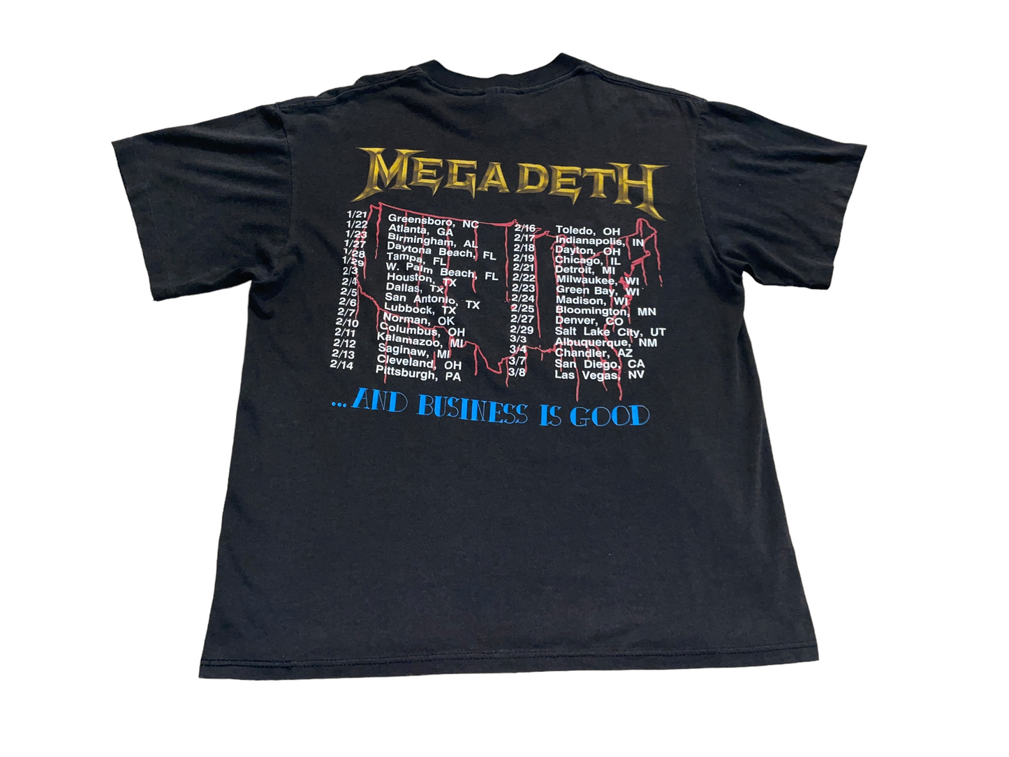 Vintage 1988 Megadeth Killing is my Business T-Shirt
