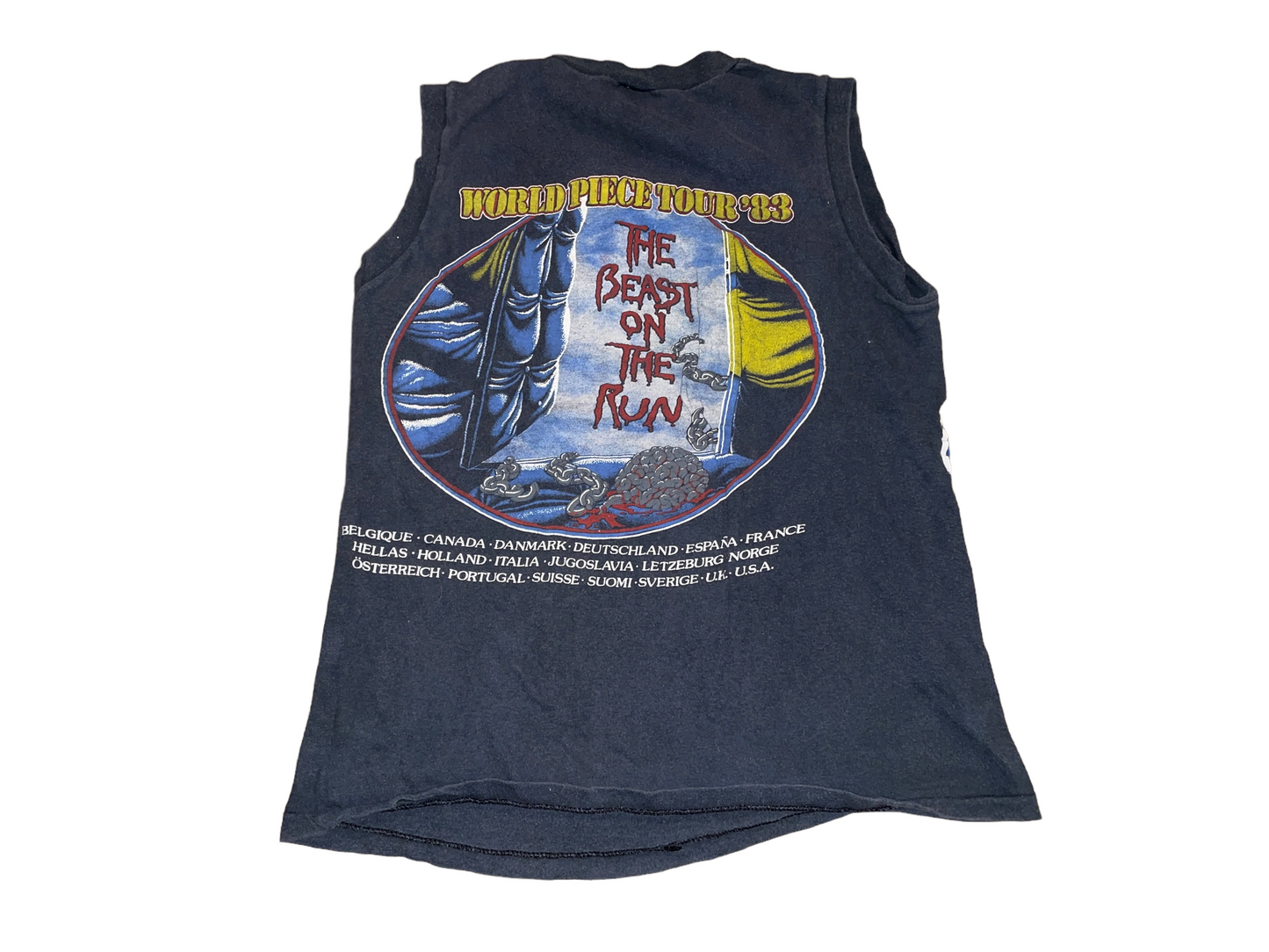 Vintage 1983 Iron Maiden World Piece Tour T-Shirt