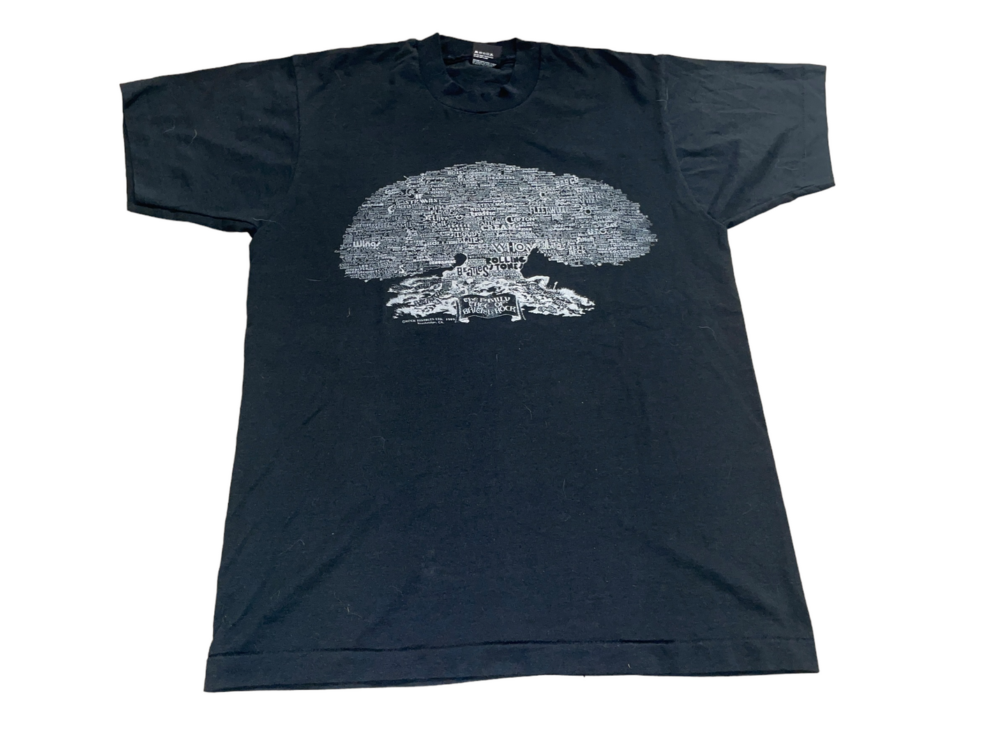 Vintage 1989 Family Tree of British Rock T-Shirt