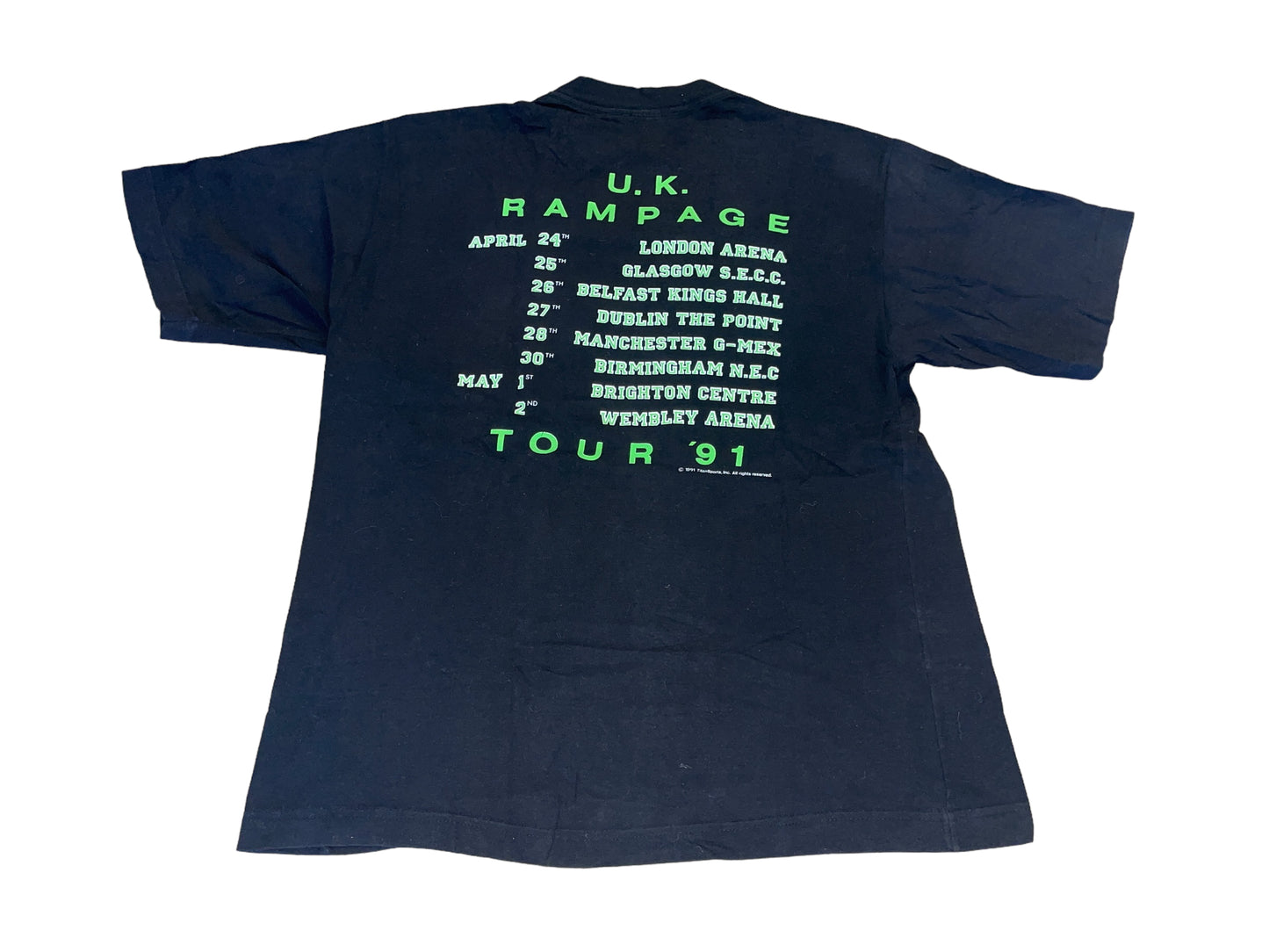 Vintage 1991 WWF UK Rampage T-Shirt