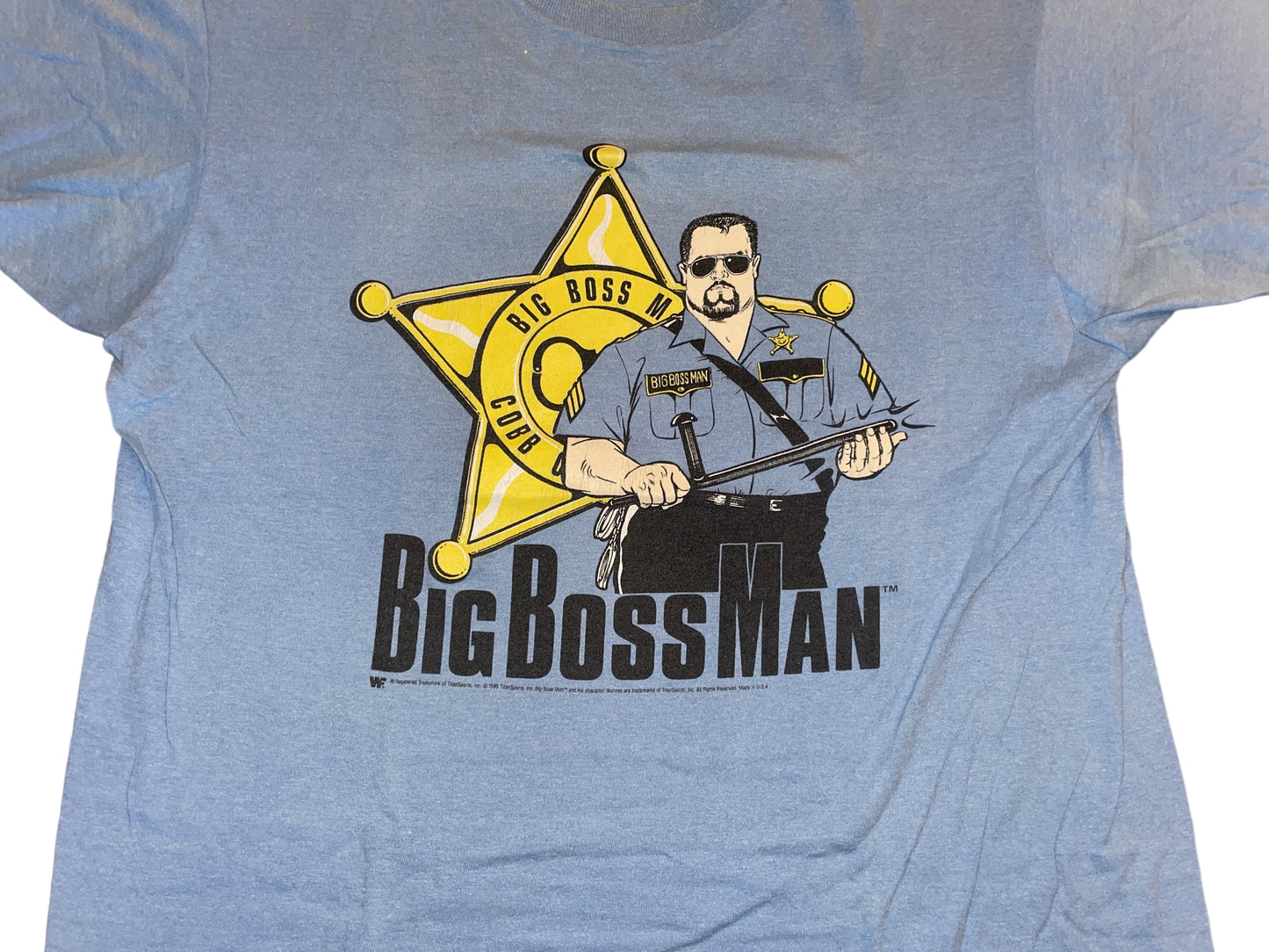 Vintage 1990 WWF Big Boss Man T-Shirt