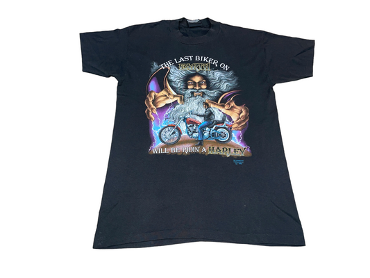Vintage 1990 Harley Davidson Motorcycles 3d Emblem T-Shirt