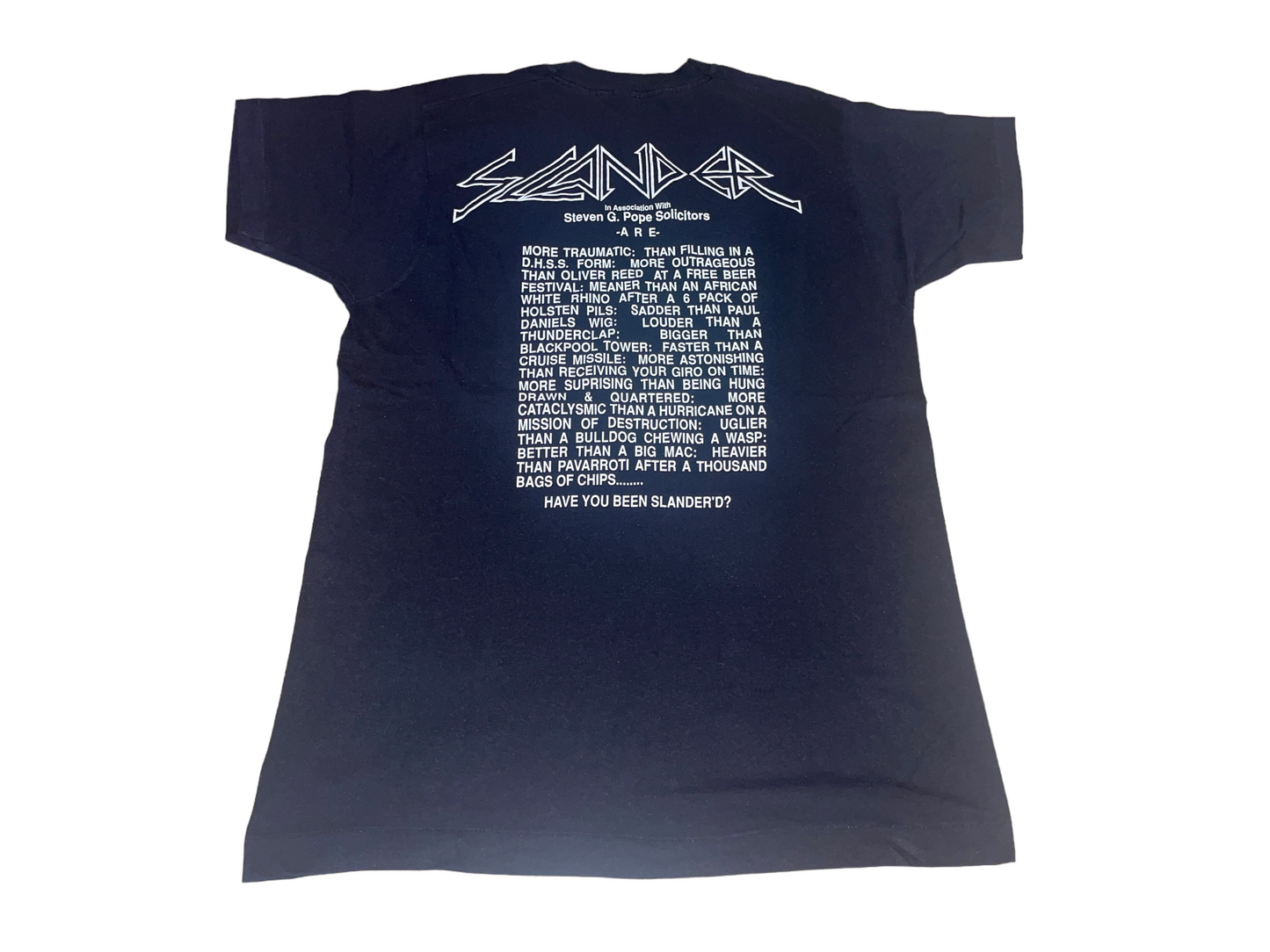 Vintage 1993 Slander Initial Penetration Tour T-Shirt
