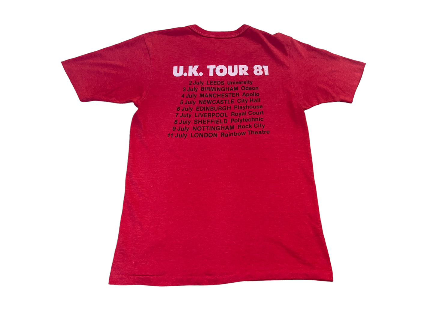 Vintage 1981 Iggy Pop Uk Tour T-Shirt