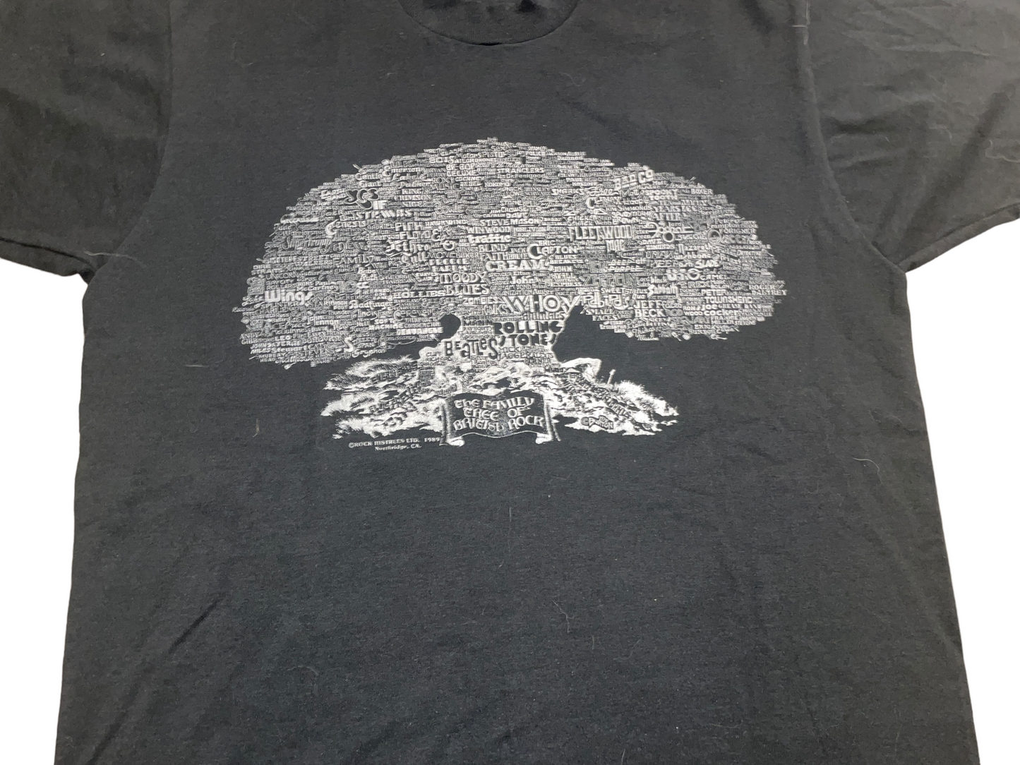 Vintage 1989 Family Tree of British Rock T-Shirt