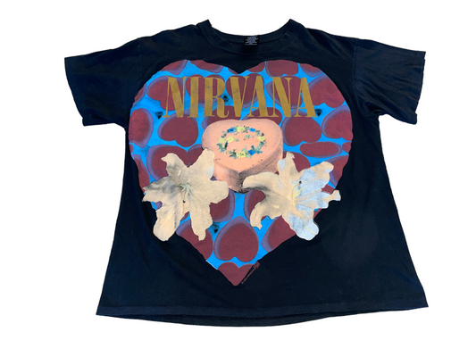 Vintage 1993 Nirvana Heart Shaped Box T-Shirt