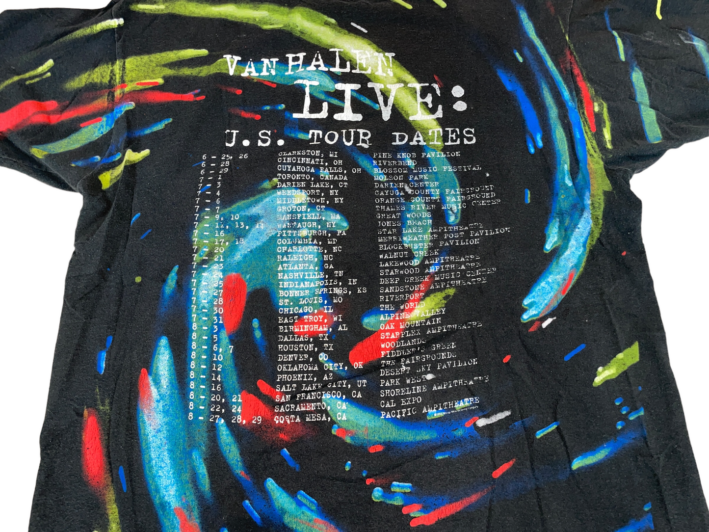 Vintage 1993 Van Halen Live US Tour T-Shirt