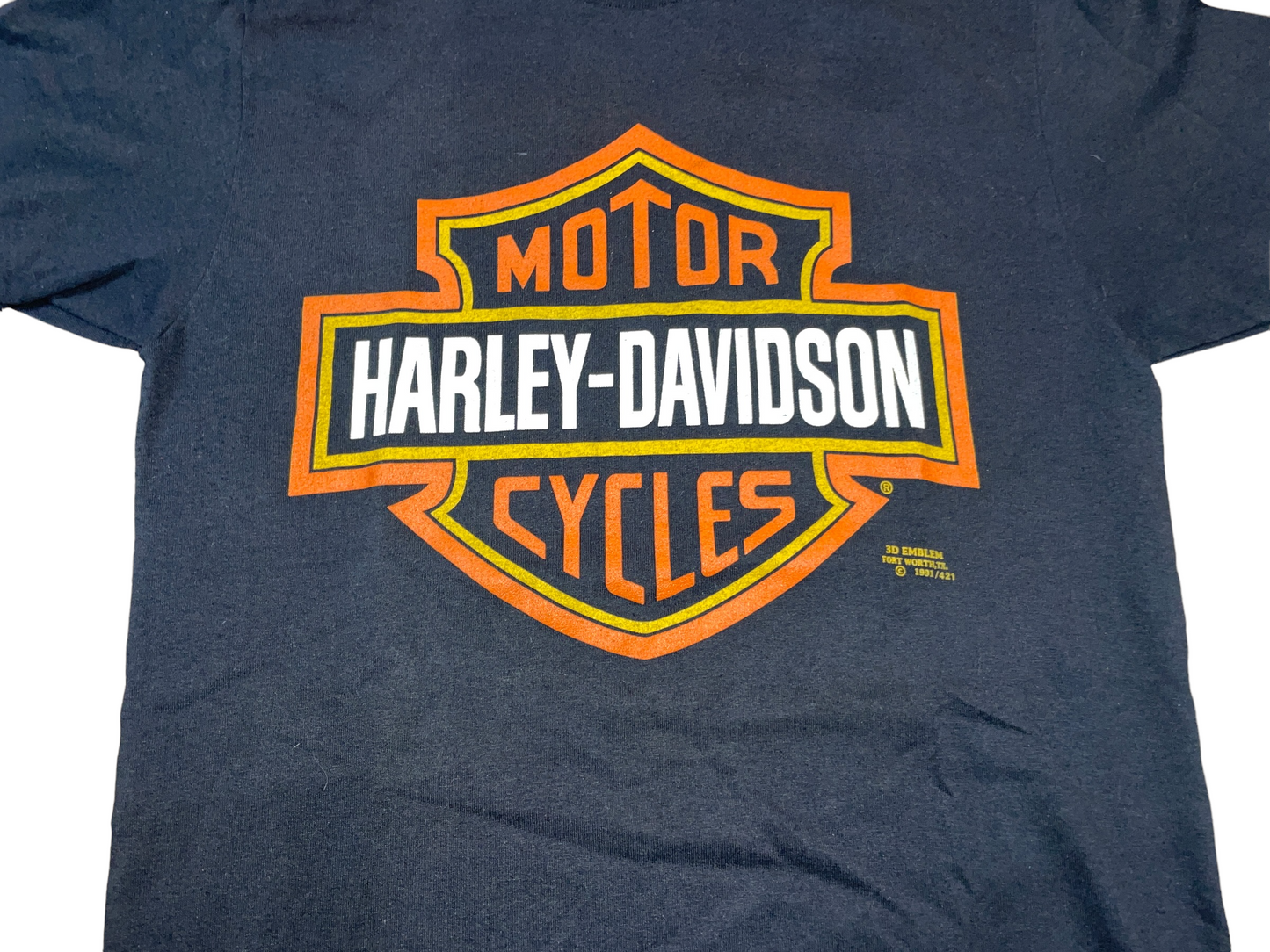Vintage 1991 Harley Davidson Motorcycles 3D Emblem T-Shirt