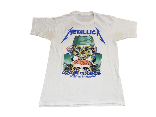 Vintage 1987 Metallica Crash Course in Brain Surgery T-Shirt