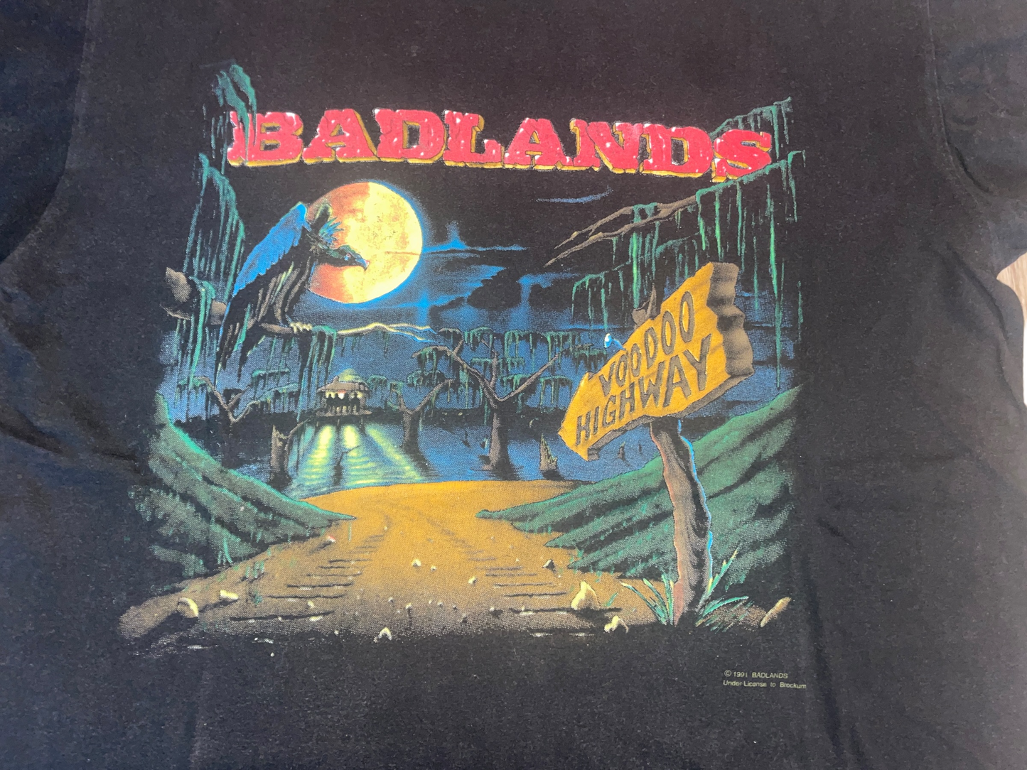 Vintage 1991 Badlands Voodoo Highway T-Shirt