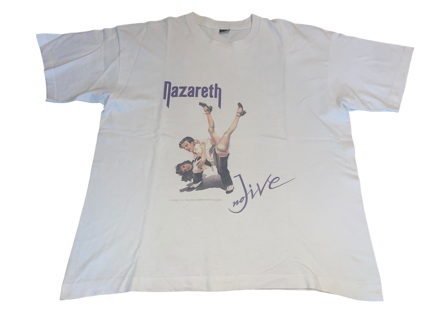 Vintage 1992 Nazareth No Jive British Tour T-Shirt