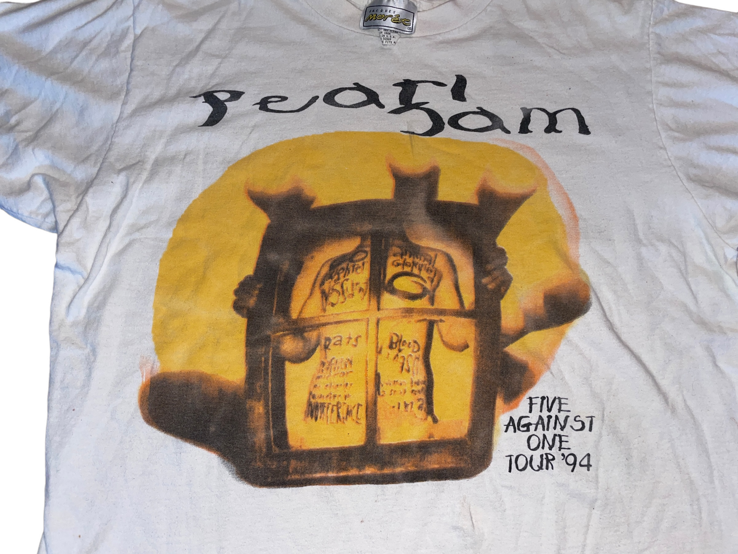Vintage 1994 Pearl Jam Five Against One Tour T-Shirt