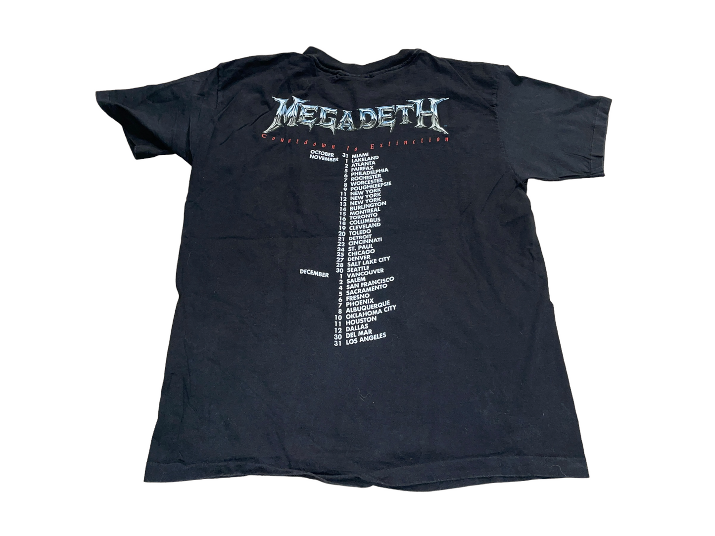 Vintage 1992 Megadeth Countdown to Extinction T-Shirt