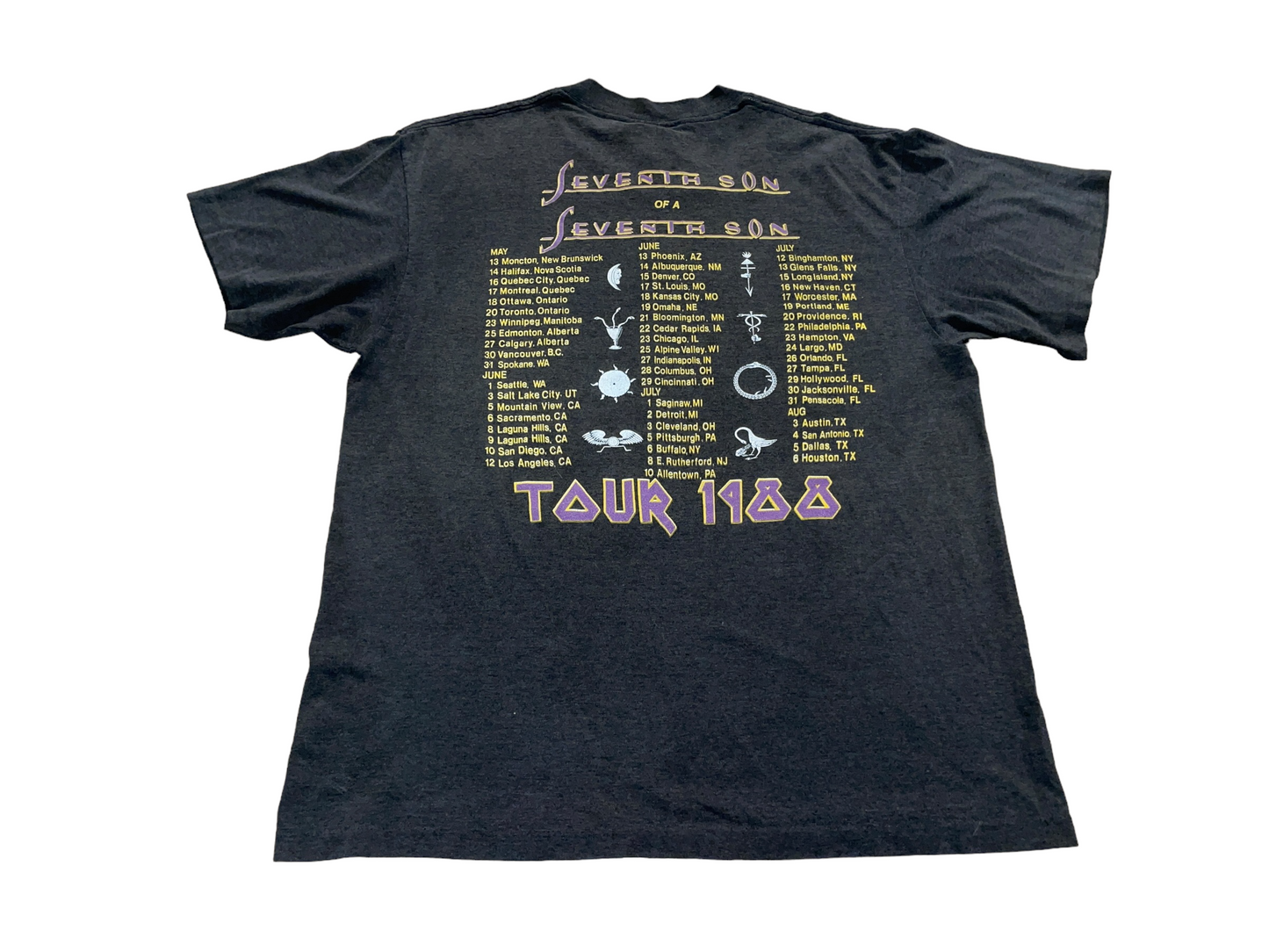 Vintage 1988 Iron Maiden Seventh Son Tour T-Shirt