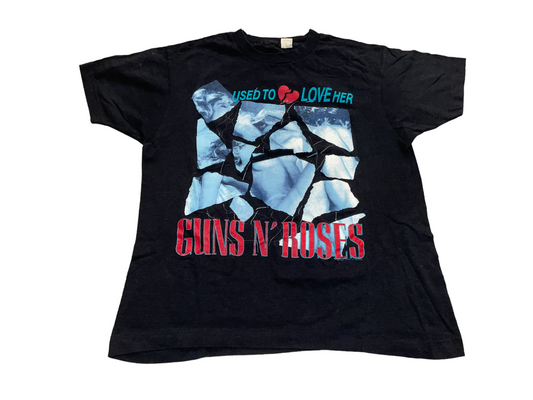 Vintage 1989 Guns N' Roses Used To Love Her T-Shirt