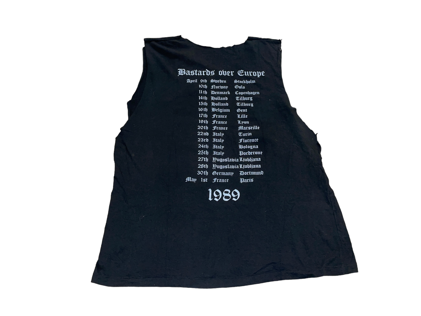 Vintage 1989 Motorhead Europe Tour T-Shirt