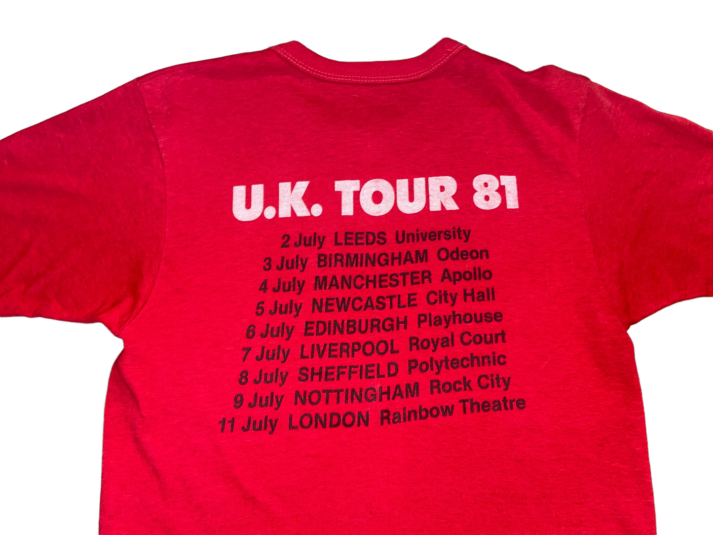 Vintage 1981 Iggy Pop Uk Tour T-Shirt