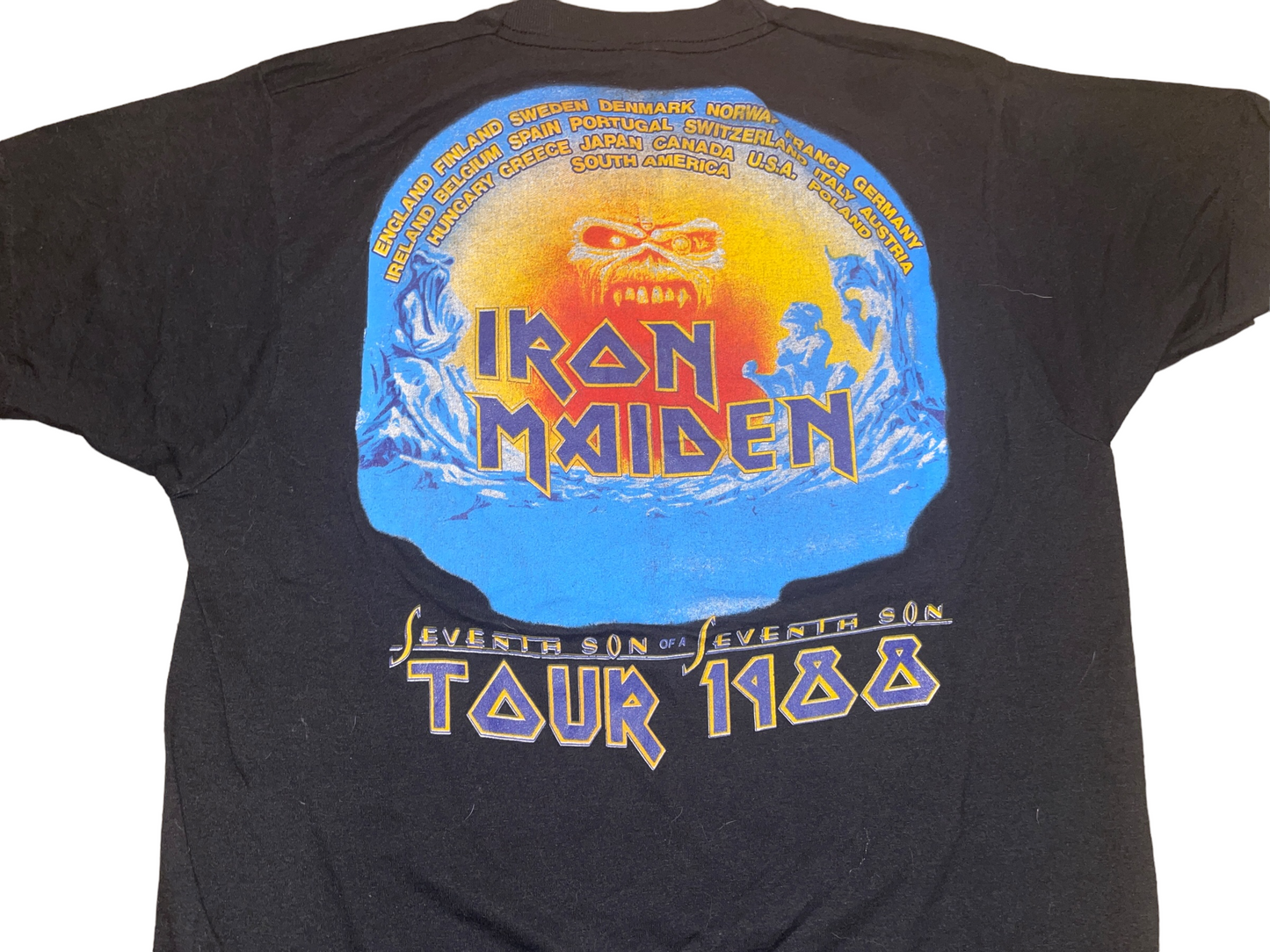 Vintage 1988 Iron Maiden Seventh Son Tour T-Shirt