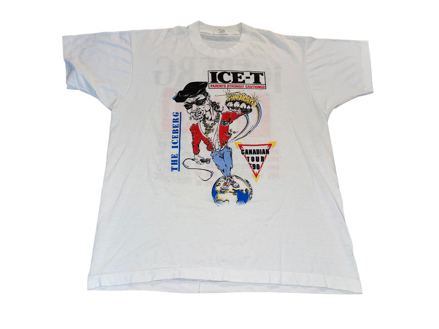 Vintage 1990 Ice-T Iceberg Canadian Tour T-Shirt