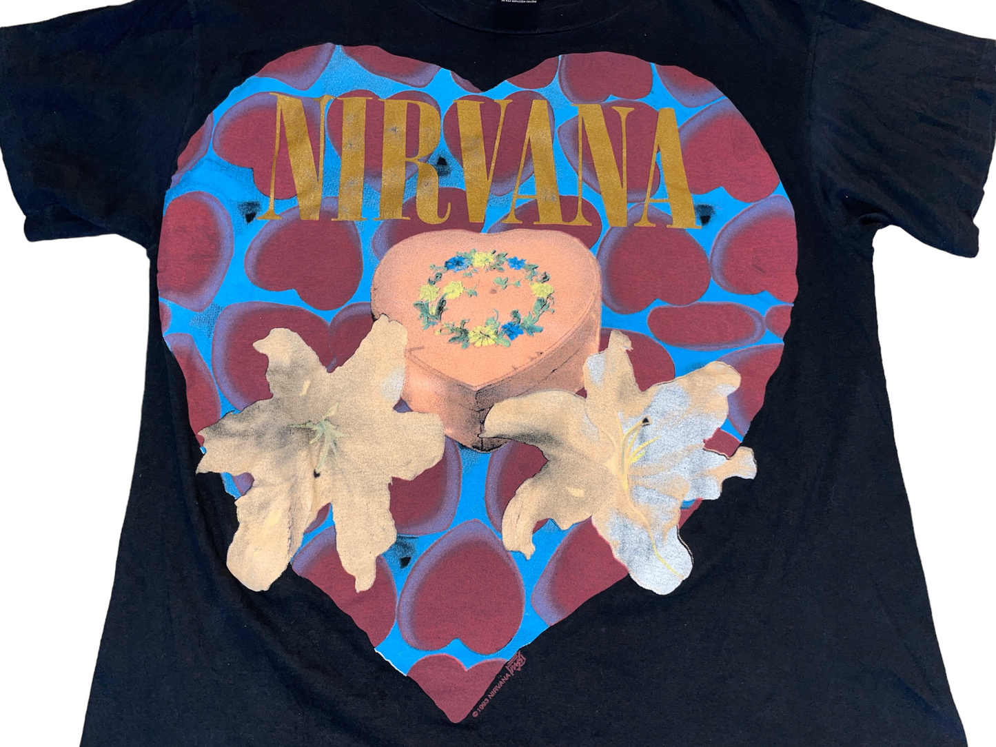 Vintage 1993 Nirvana Heart Shaped Box T-Shirt