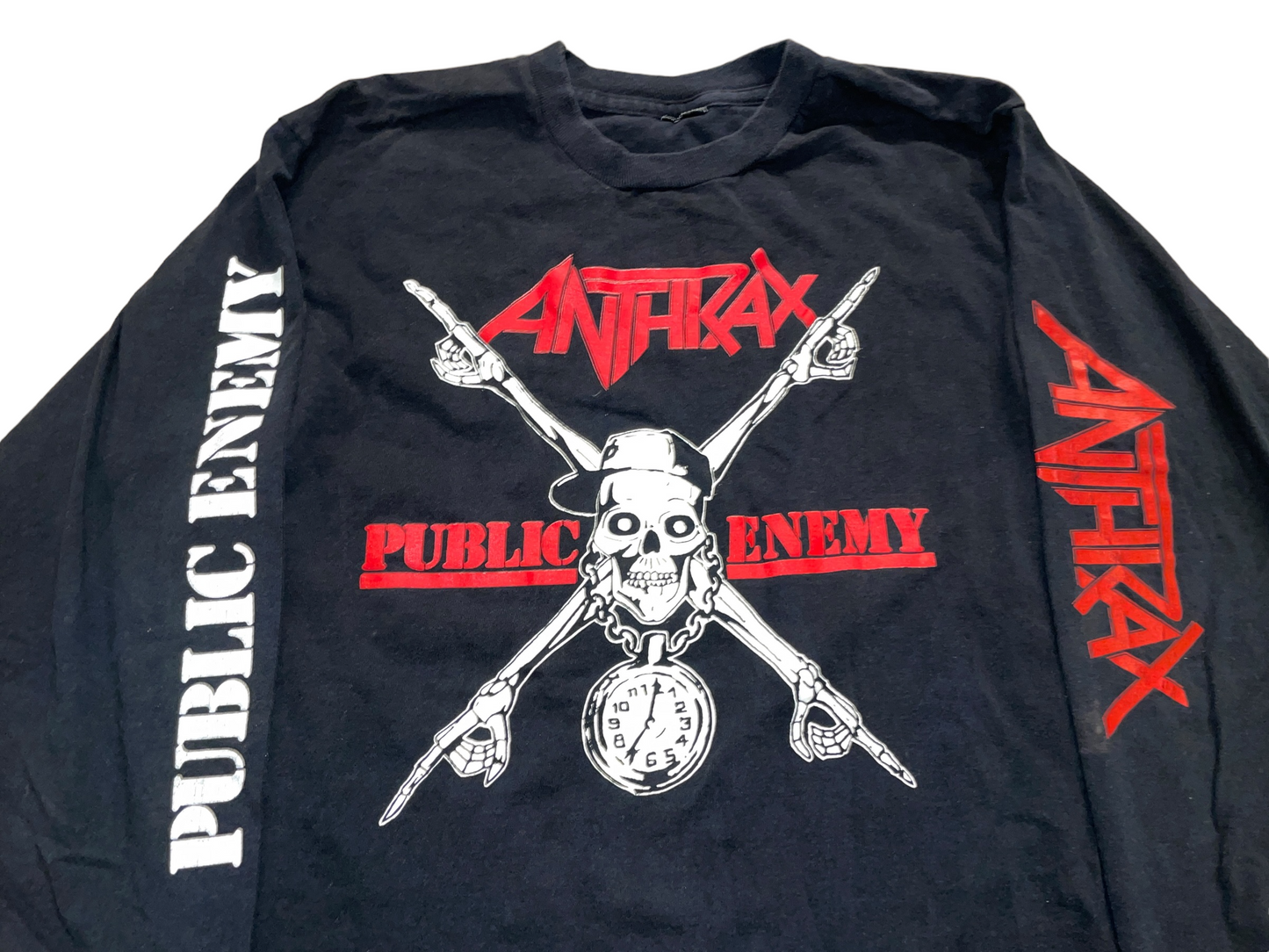 Vintage 90's Anthrax Public Enemy Long Sleeve