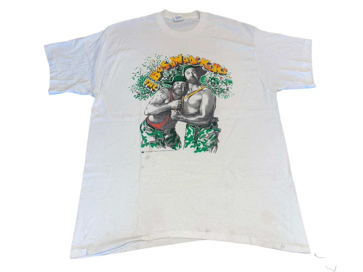 Vintage 1990 WWF The Buschwackers T-Shirt