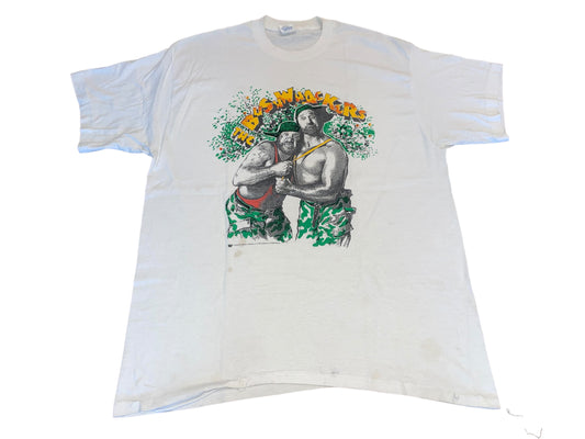 Vintage 1990 WWF The Buschwackers T-Shirt