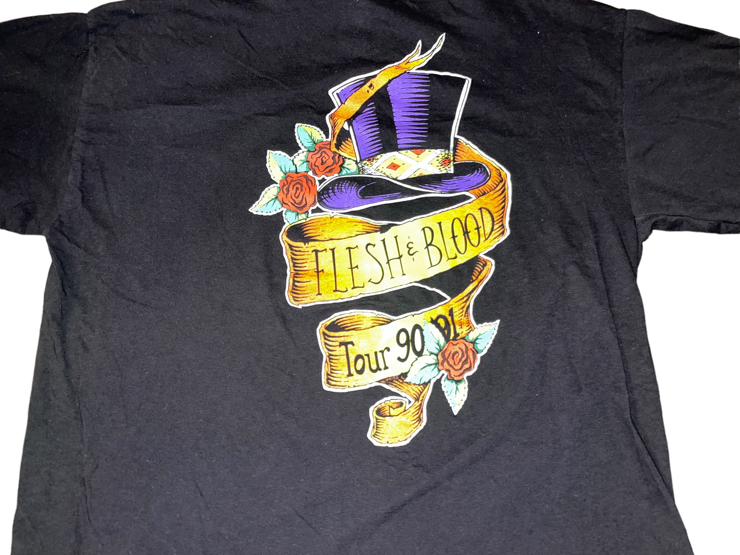 Vintage 1990 Poison Flesh & Blood Tour T-Shirt XL