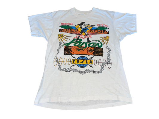 Vintage 1989 Metal Jam World Series of Rock Tour T-Shirt