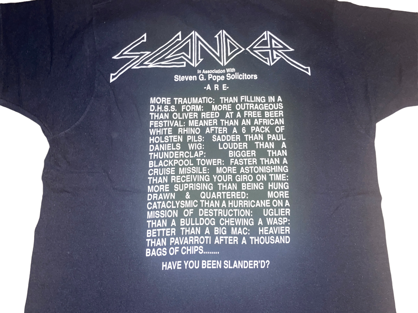 Vintage 1993 Slander Initial Penetration Tour T-Shirt