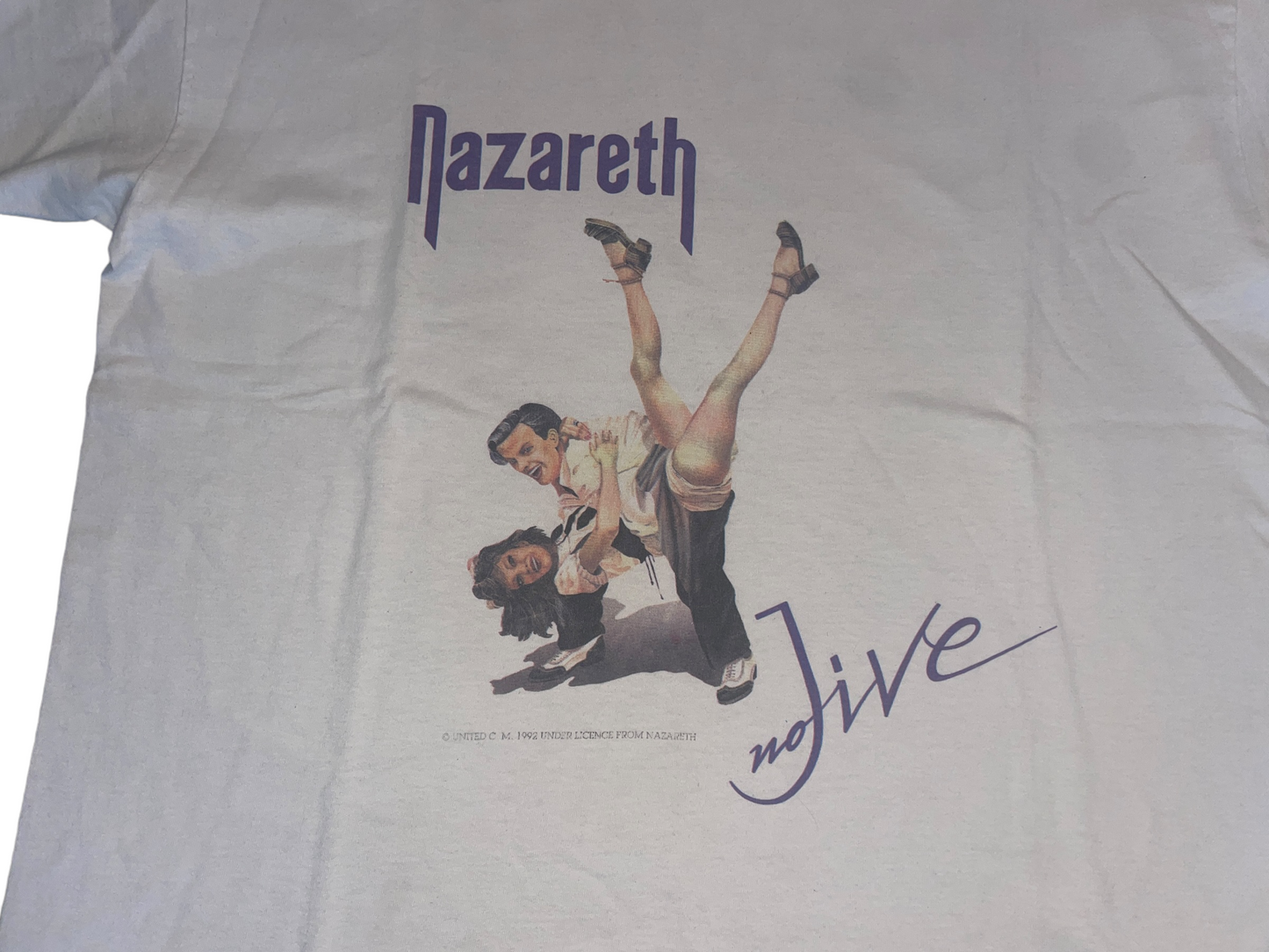 Vintage 1992 Nazareth No Jive British Tour T-Shirt