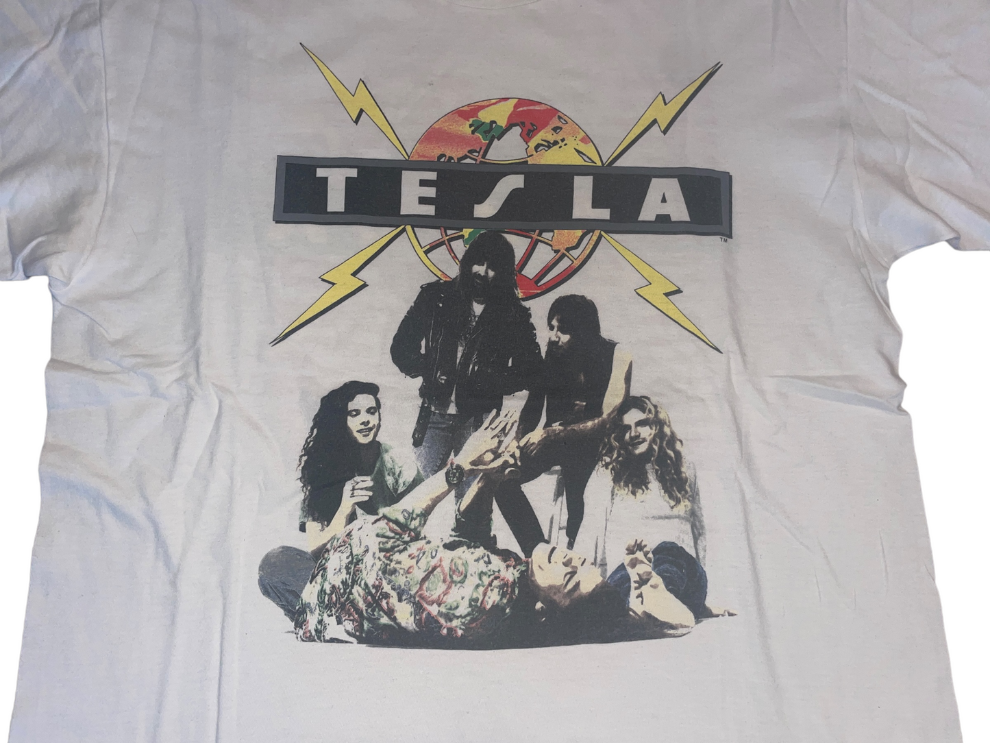 Vintage 1991 Tesla Psychotic European Tour T-Shirt