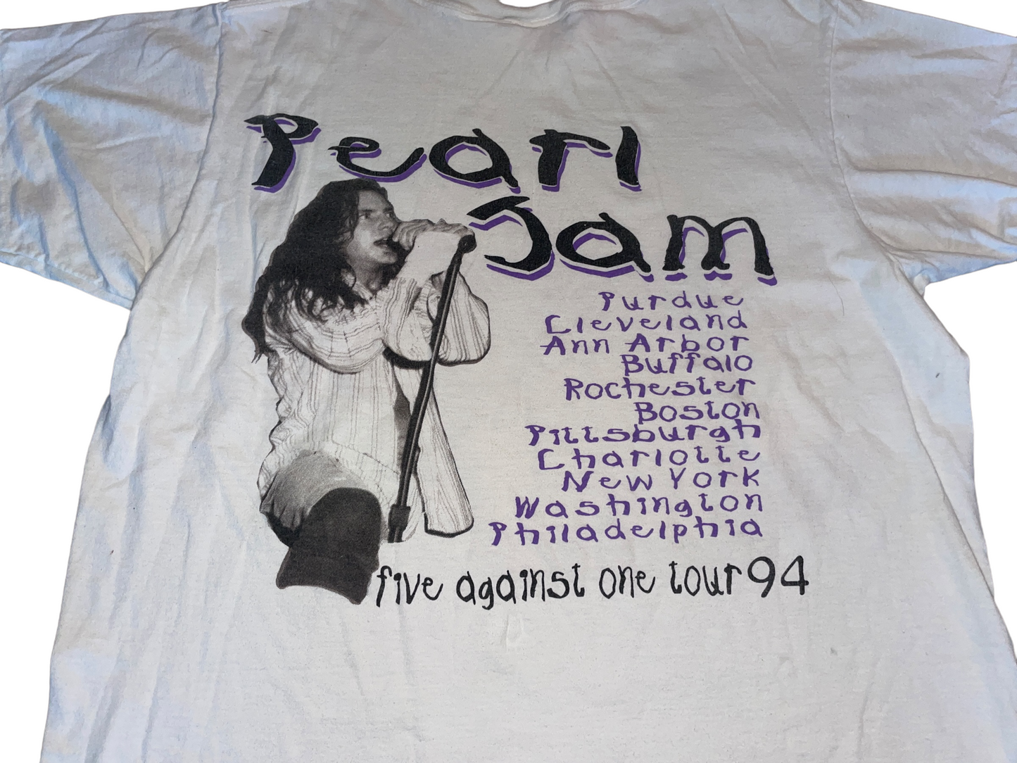 Vintage 1994 Pearl Jam Five Against One Tour T-Shirt