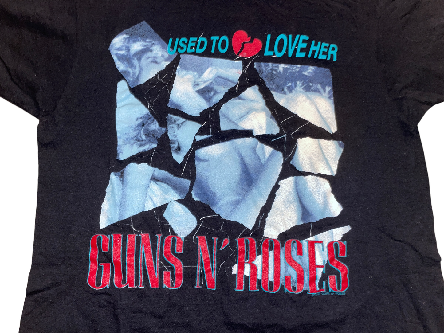 Vintage 1989 Guns N' Roses Used To Love Her T-Shirt