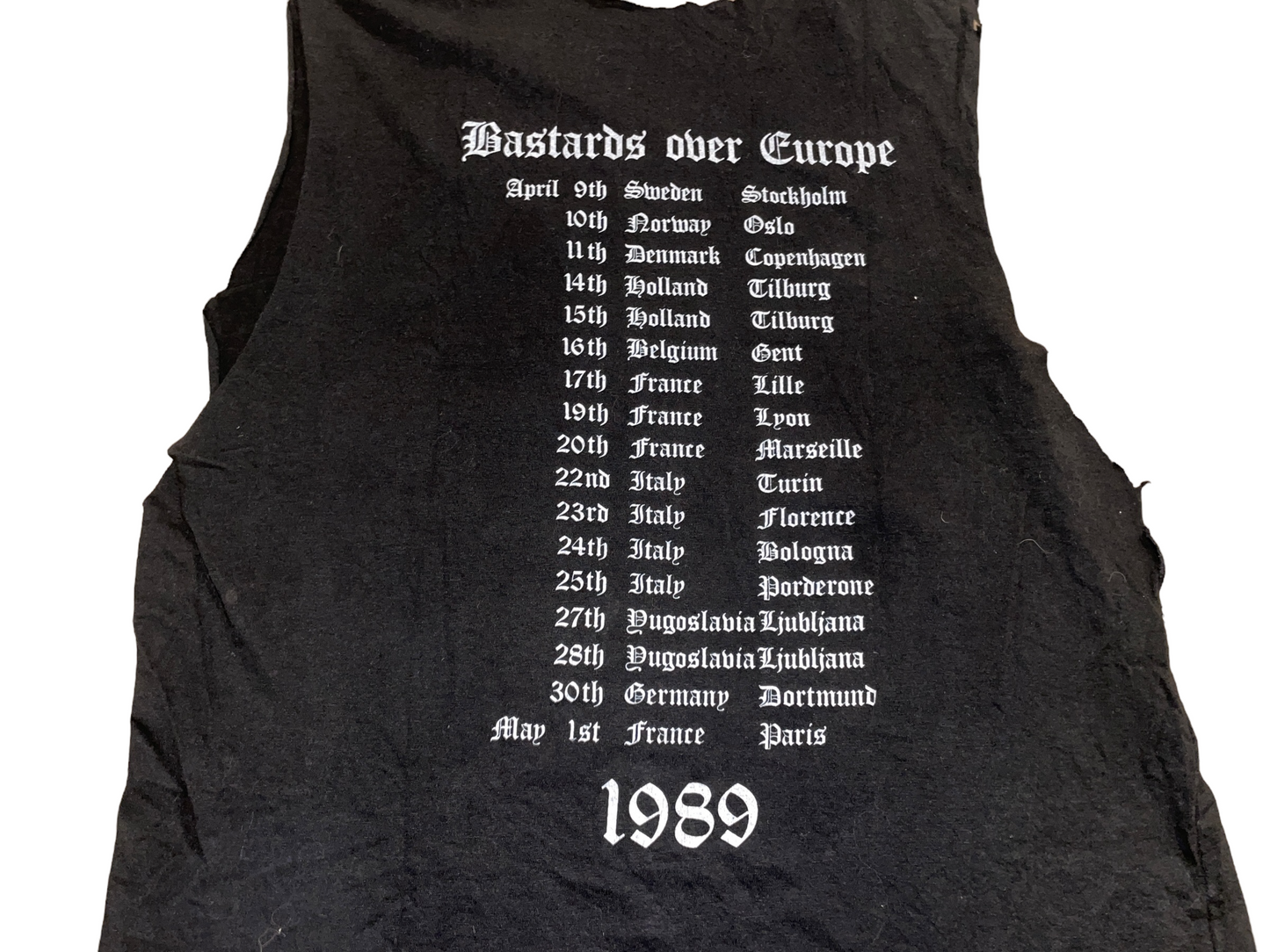 Vintage 1989 Motorhead Europe Tour T-Shirt