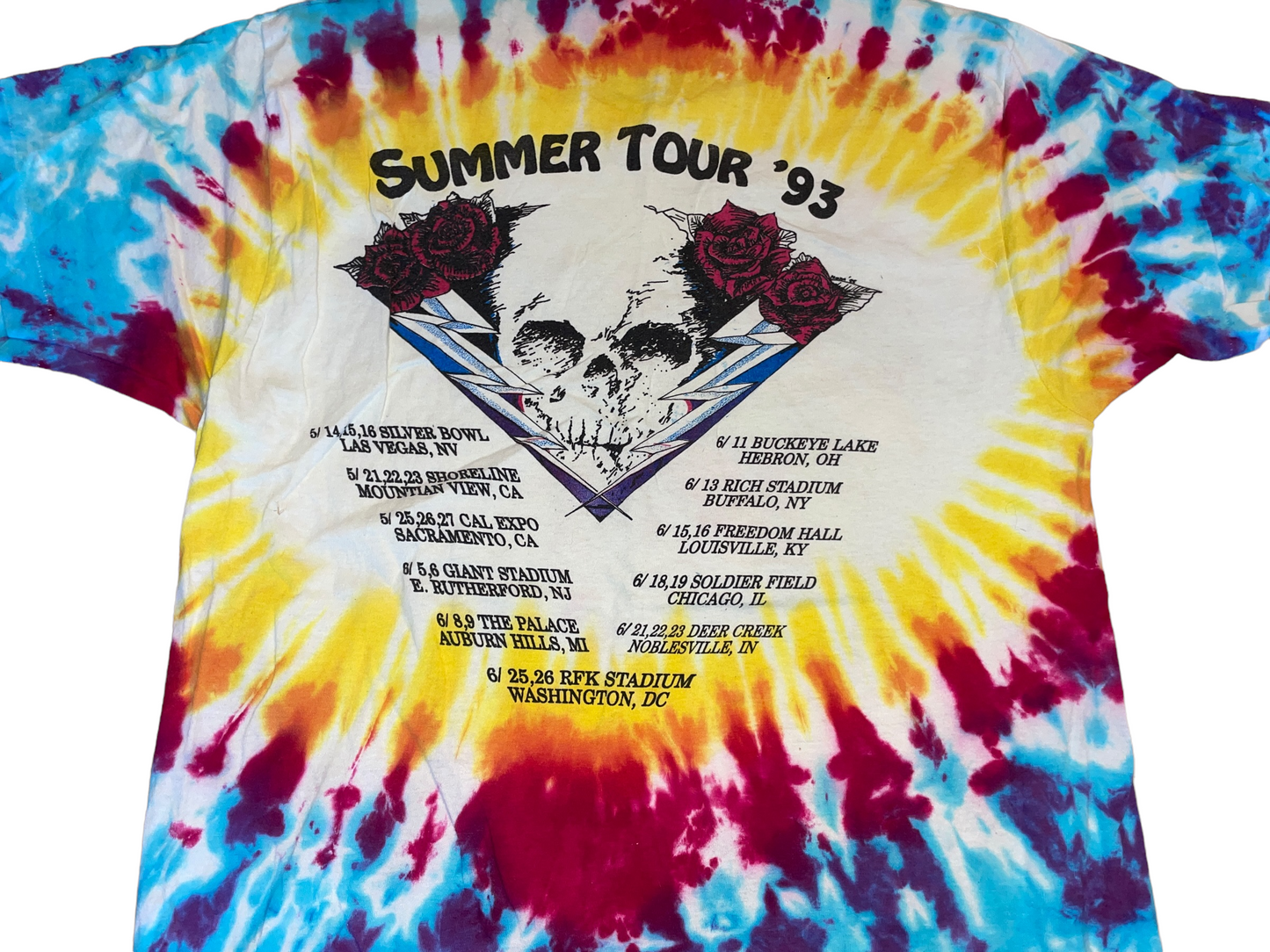 Vintage 1993 The Grateful Dead Summer Tour T-Shirt
