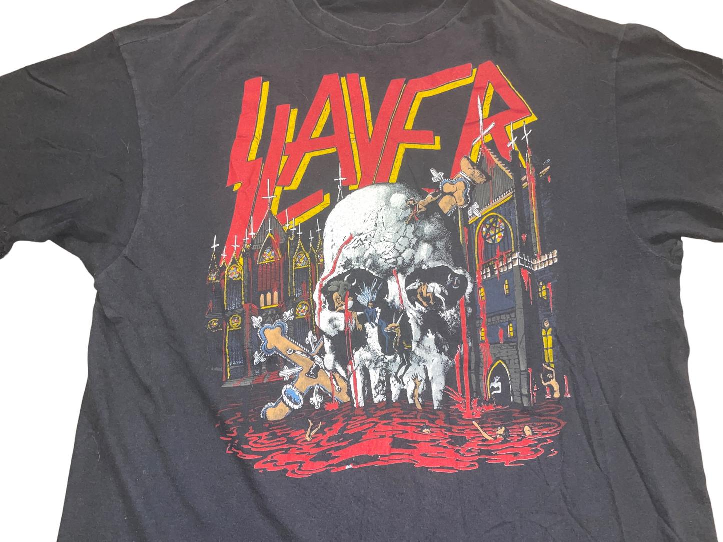 Vintage 1988 Slayer World Sacrifice  Tour T-Shirt