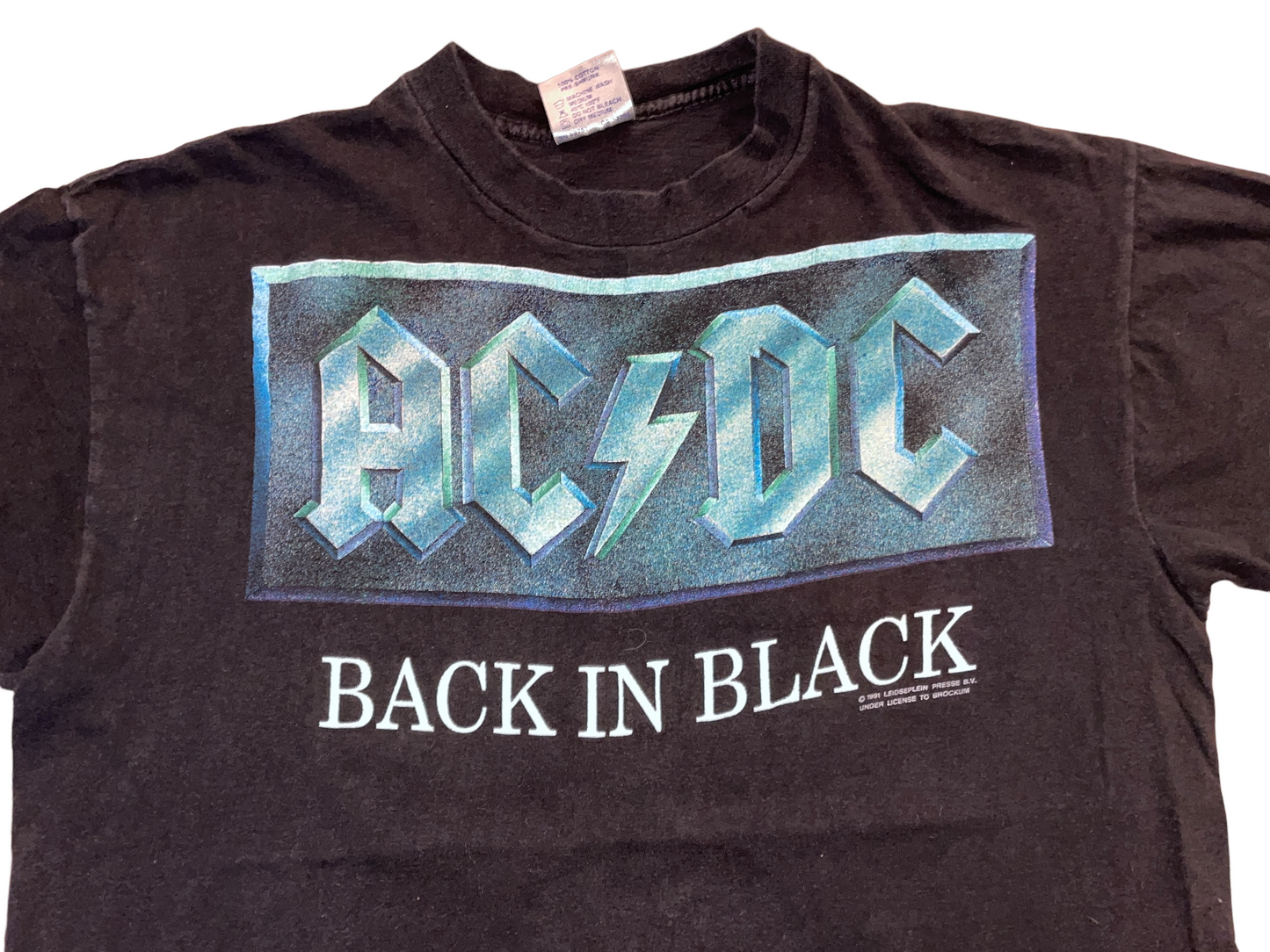 Vintage 1991 ACDC Back in Black T-Shirt