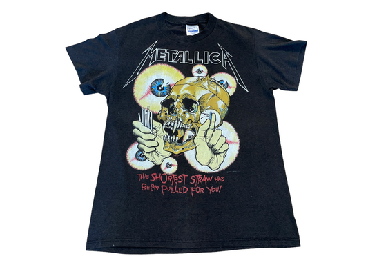 Vintage 1988 Metallica Shortest Straw T-Shirt
