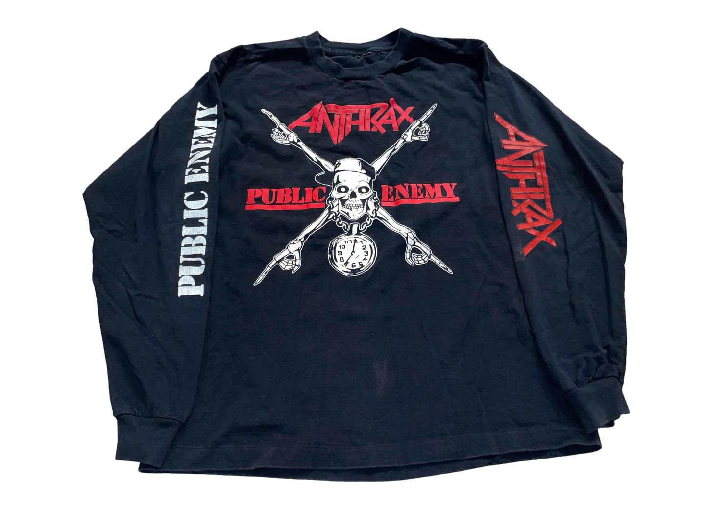 Vintage 90's Anthrax Public Enemy Long Sleeve