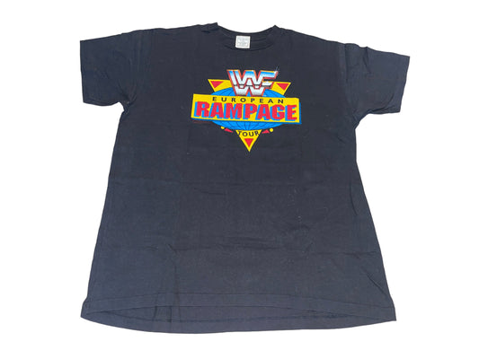Vintage 90's WWF European Rampage T-Shirt