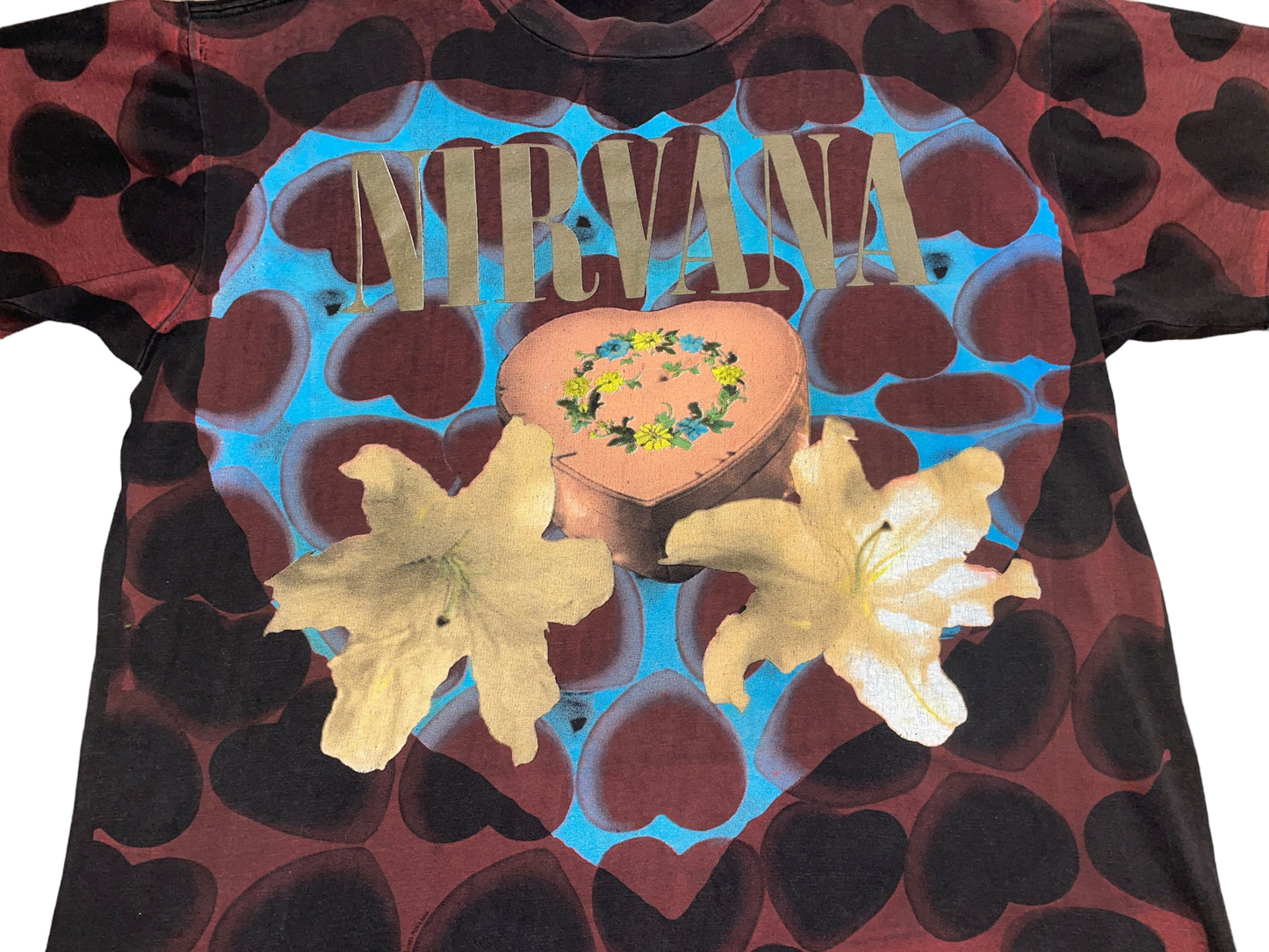 Vintage 1993 Nirvana Heart Shaped Box T-Shirt