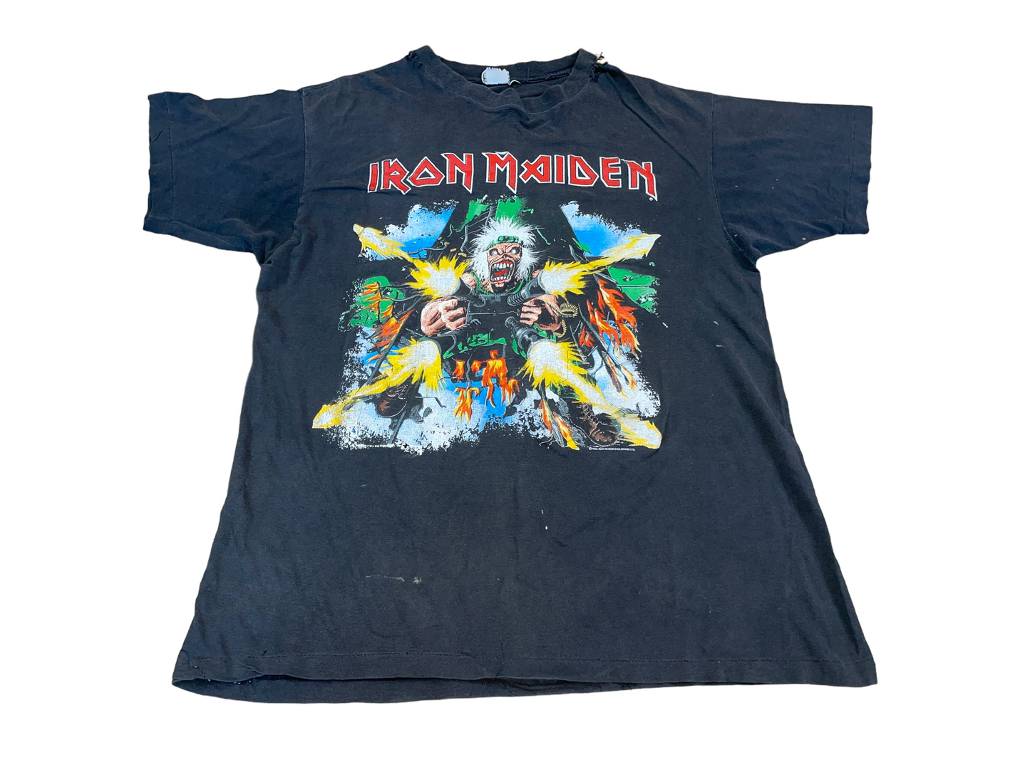 Vintage 1990 Iron Maiden Tail Gunner Tour T-Shirt