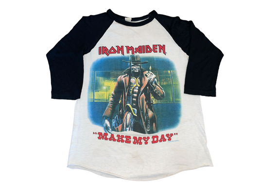 Vintage 1987 Iron Maiden Make My Day T-Shirt