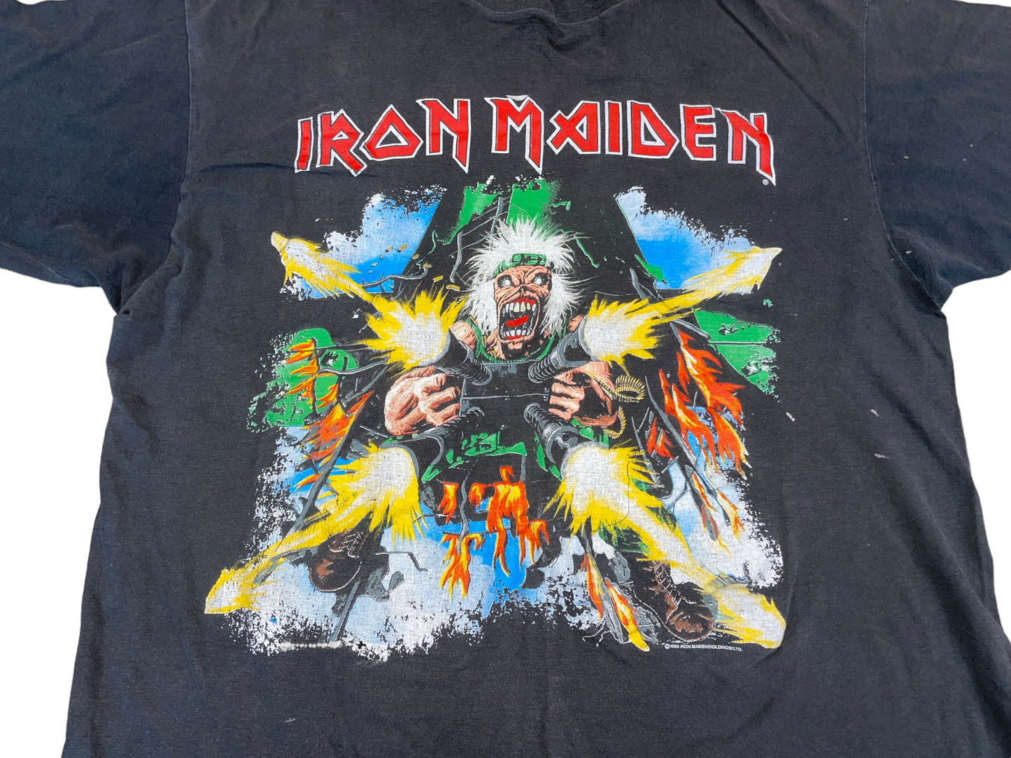 Vintage 1990 Iron Maiden Tail Gunner Tour T-Shirt