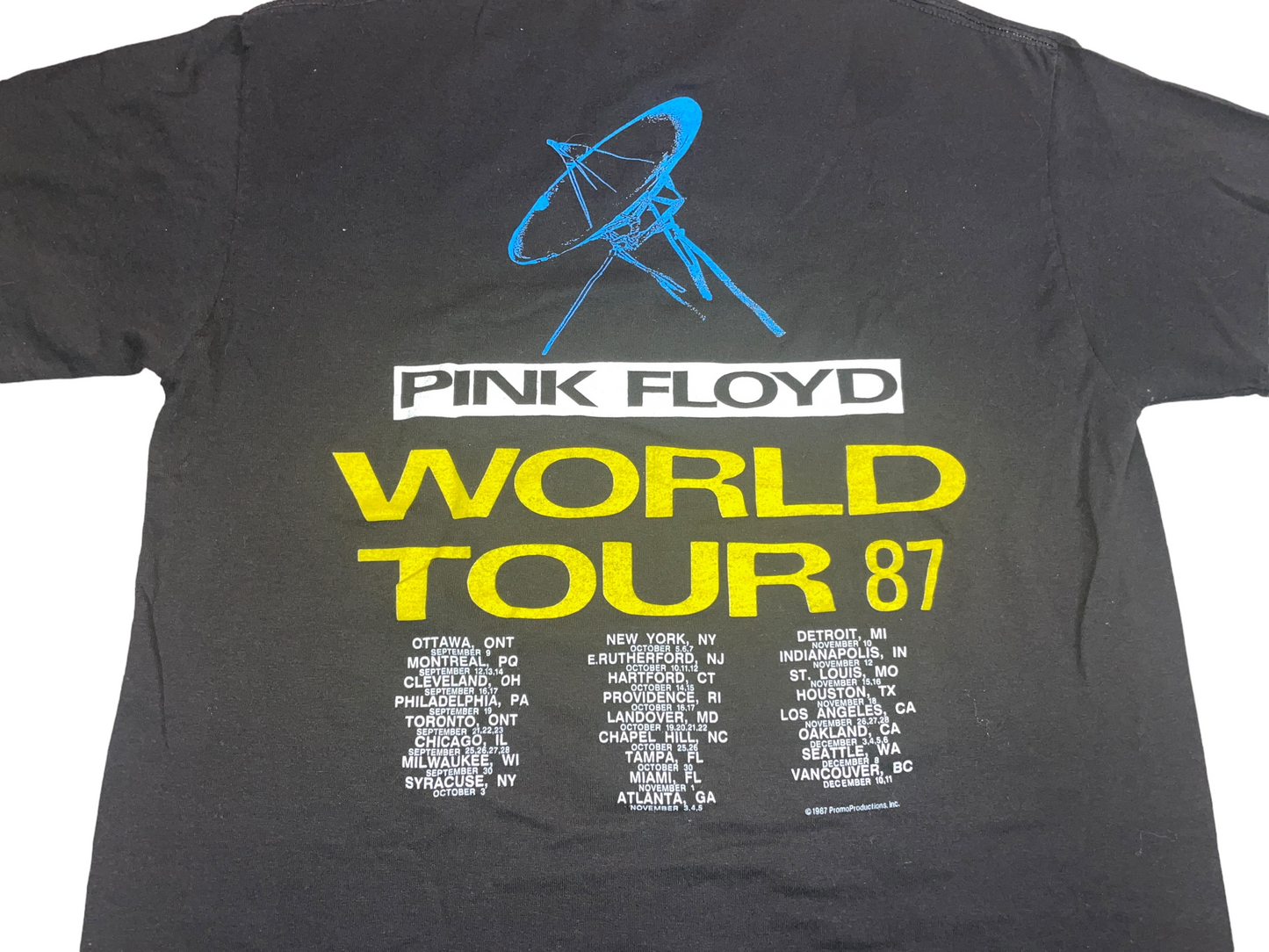 Vintage 1987 Pink Floyd World Tour T-Shirt